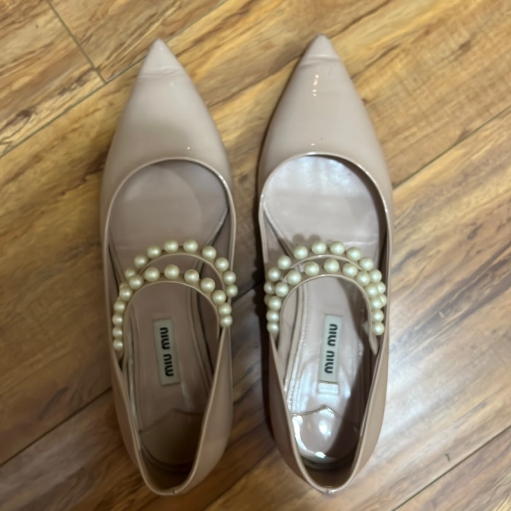 Miu Miu Pearl Flats 37.5